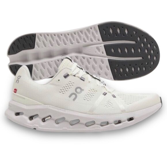 On Cloudsurfer White/Frost Mens Running Shoes Size 14 NEW 3MD10420664